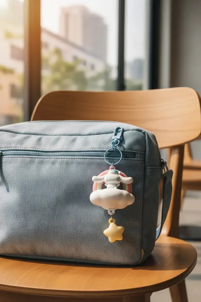 Sanrio Lisanslı Cinnamoroll Sweet Dream Koleksiyonu Bulut Işıklı Anahtarlık – Yıldız Figürlü Model