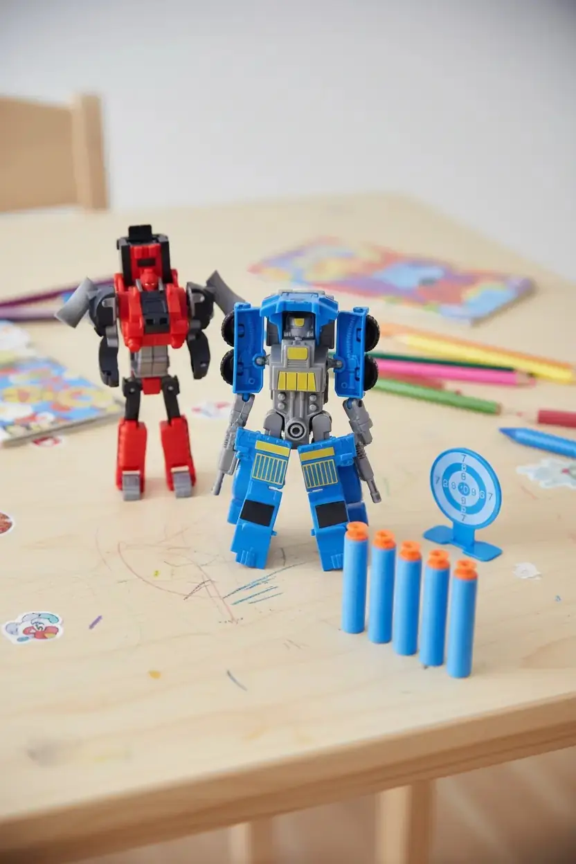Transformation Seti: Mavi Robot ve Kırmızı Tabanca | Miniso TR