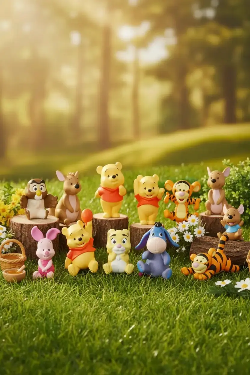 Disney Lisanslı Winnie the Pooh Mini Figür – Koleksiyonluk Sevimli Dekoratif Tasarım