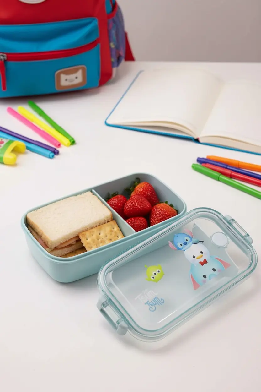Disney Lisanslı Tsum Tsum Serisi Yemek Kabı 450 ml Sızdırmaz Saklama Kabı