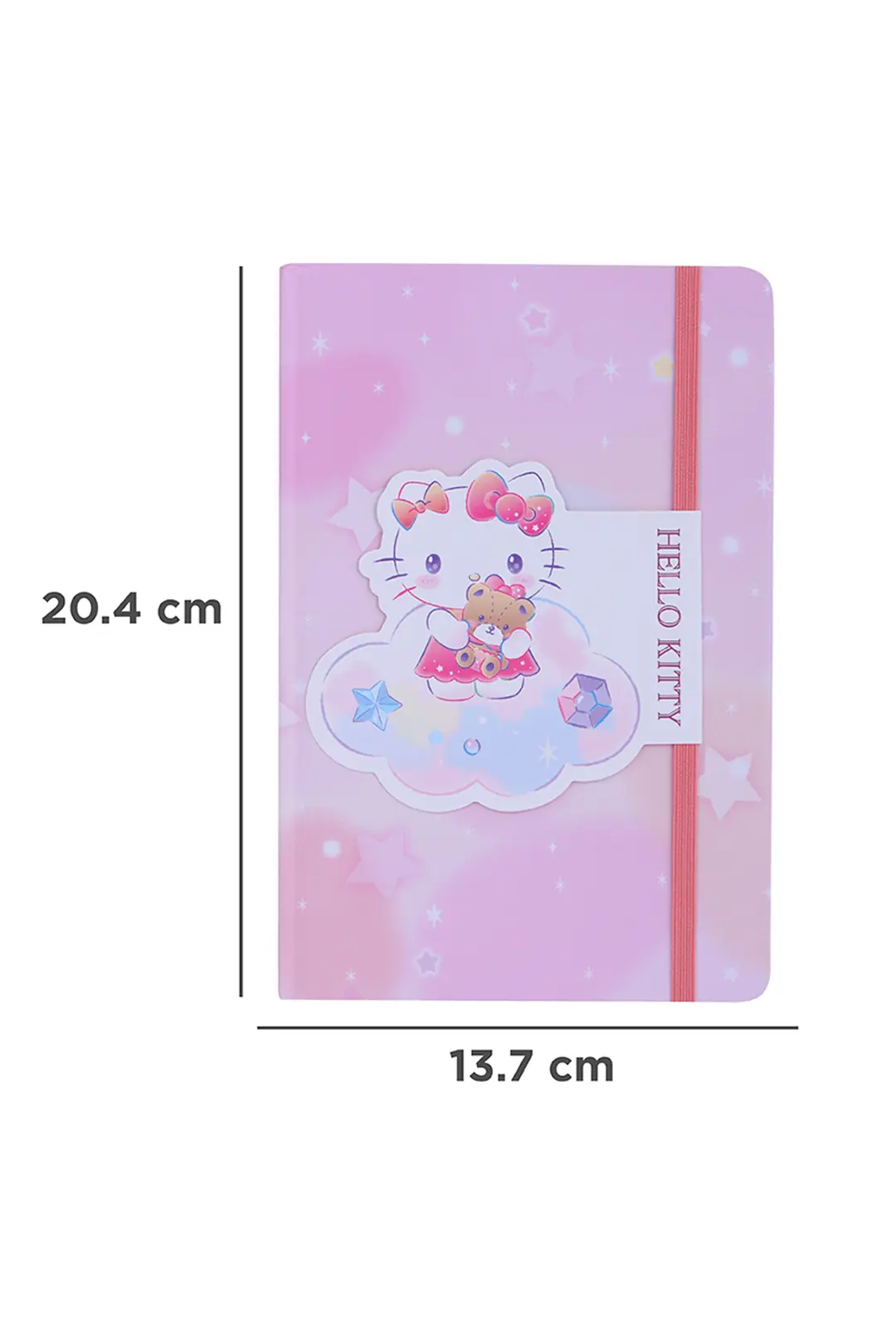Sanrio Lisanslı Hello Kitty A5 Lastikli Ciltli Defter 80 Yaprak 14 CM
