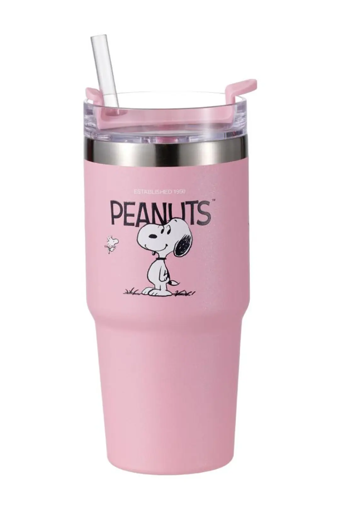 Peanuts Snoopy Lisanslı Pipetli Çelik Matara – 490 Ml – Paslanmaz Çelik
