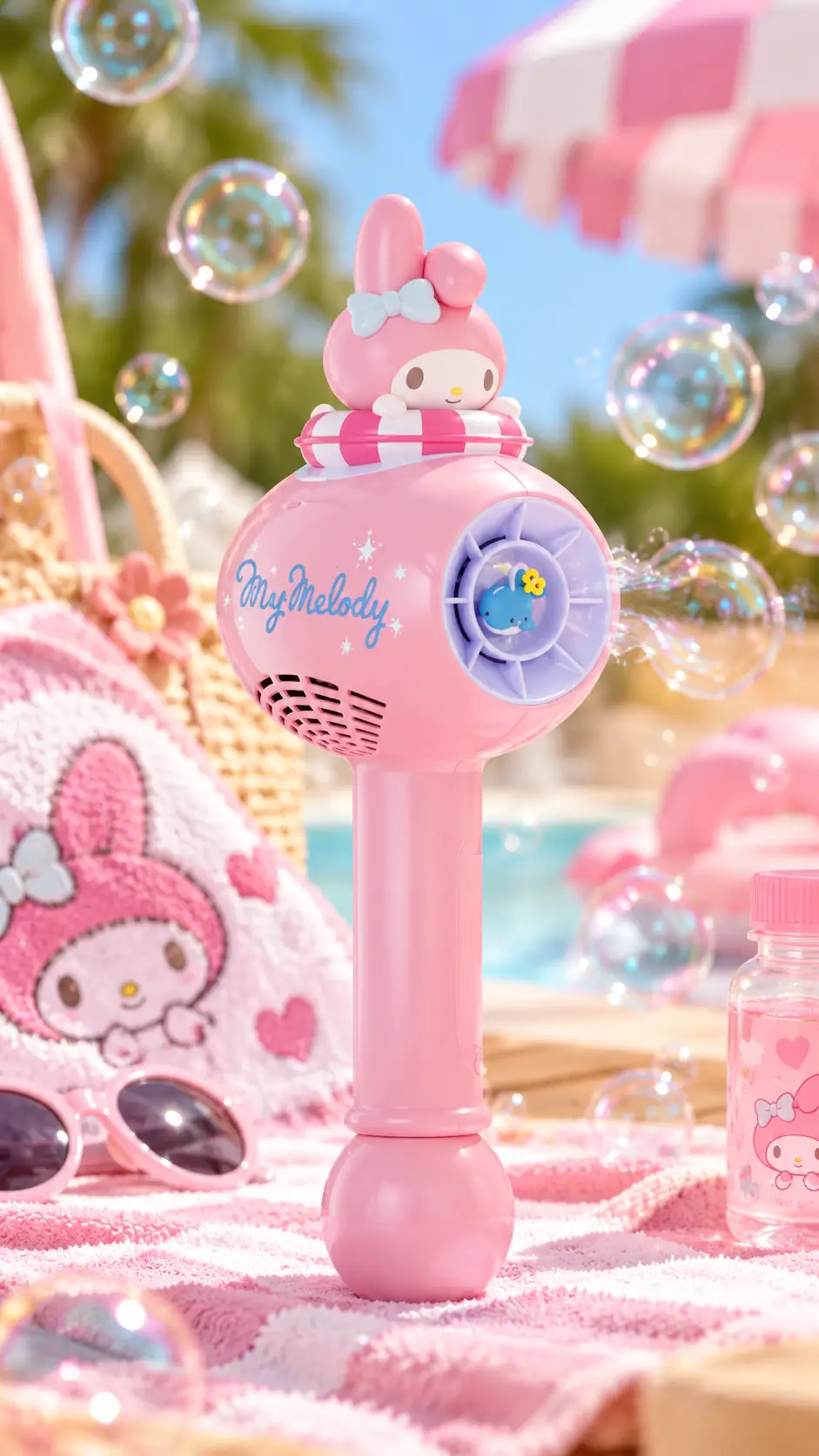 My Melody Lisanslı Jump into Summer Elektrikli Baloncuk Çubuğu – Yaz Eğlencesi