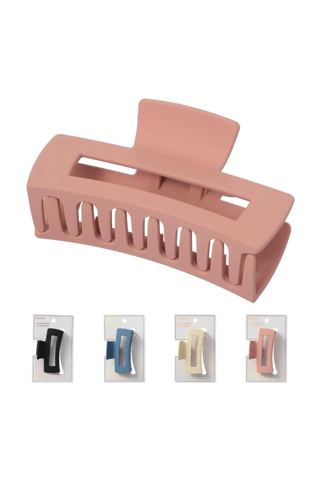 Miniso Lisanslı Dikdörtgen Kıskaçlı Toka 9 Cm – Modern Tasarım Sağlam Tutuşlu Saç Aksesuarı