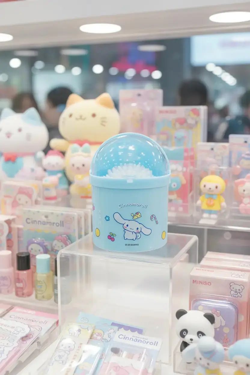 Sanrio Lisanslı Cinnamoroll Çift Uçlu Pamuklu Çubuklar (150 Adet) – Nazik Bakım