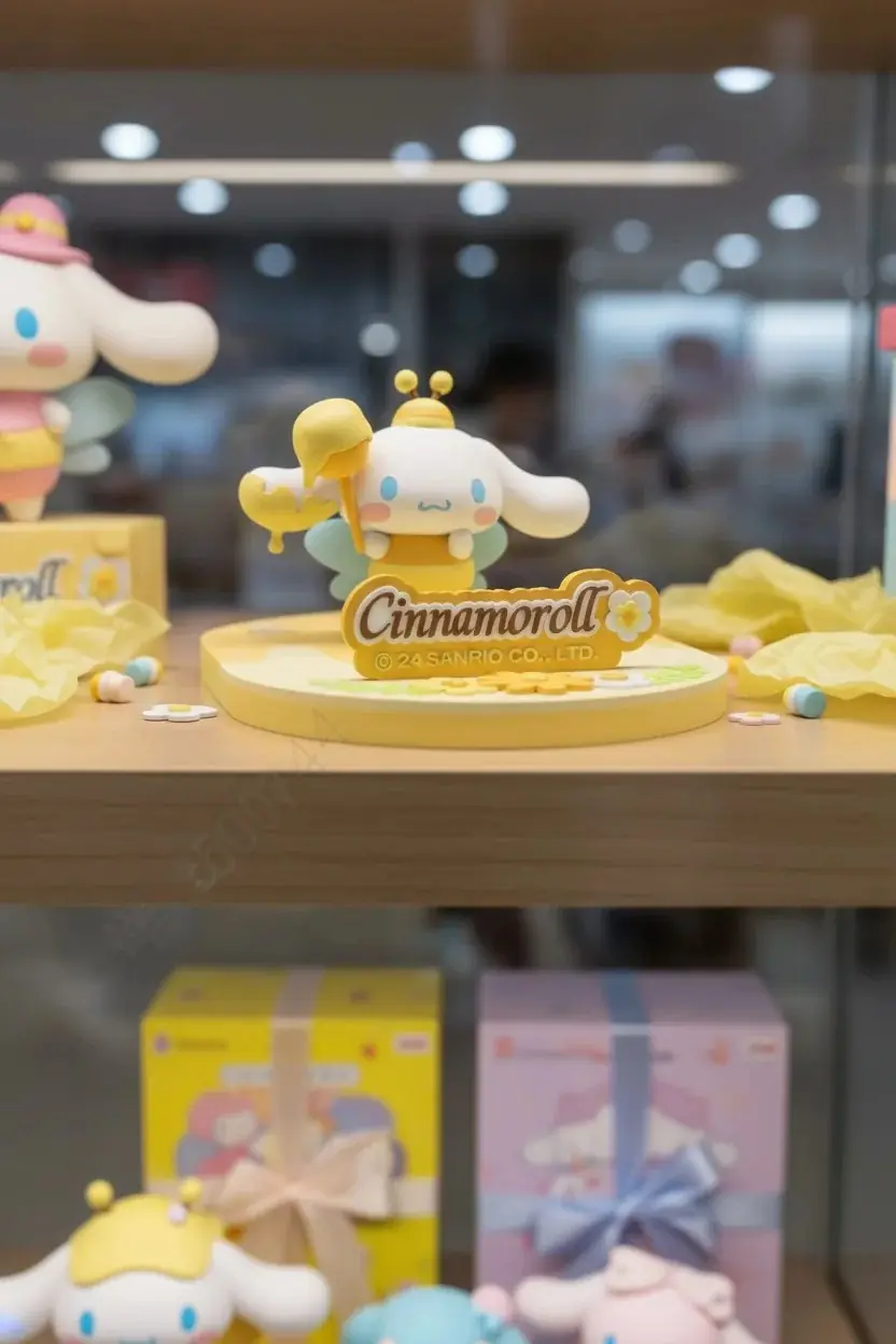 Sanrio Lisanslı Arı Serisi Masa Üstü Telefon Tutucu Cinnamoroll - Dayanıklı PVC Masa Aksesuarı