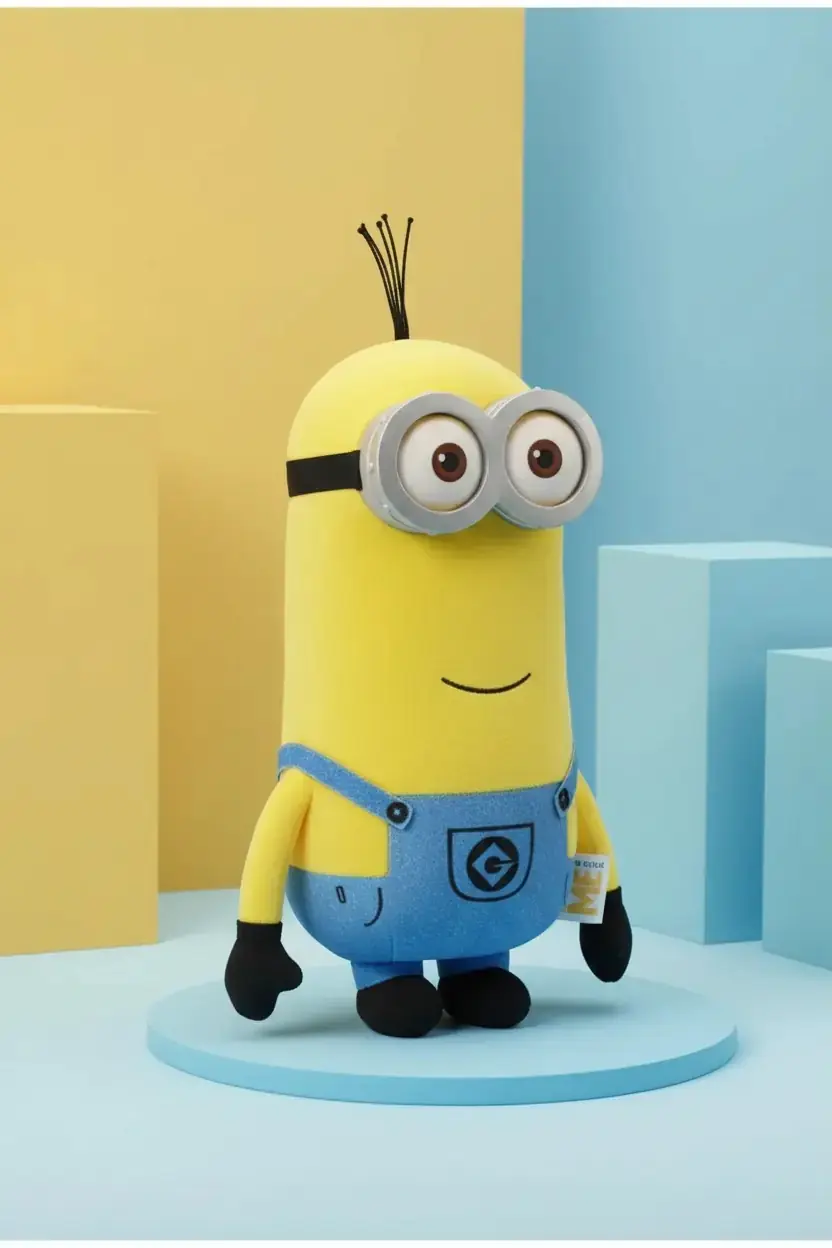 Miniso Lisanslı Minions Koleksiyonu 10 İnç Kevin Peluş Oyuncak – İkonik Tulumlu Model