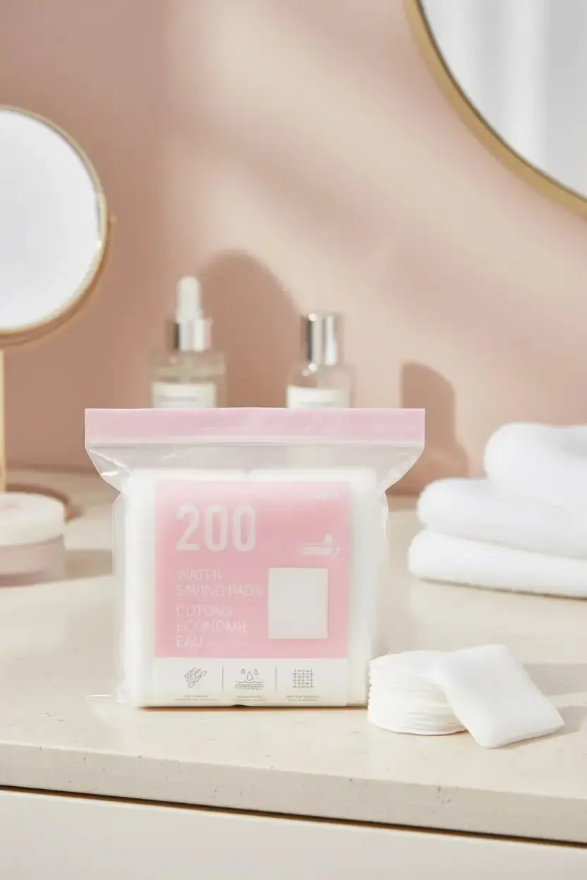 Miniso Lisanslı Yumuşak Su Tasarruflu Makyaj Temizleme Pamuğu – 200 Adet – Nazik Cilt Bakımı