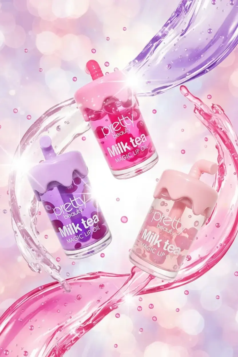 Pretty Magic Lip Oil (Milk Tea) – Nemlendirici & Doğal Parlatıcı Dudak Yağı