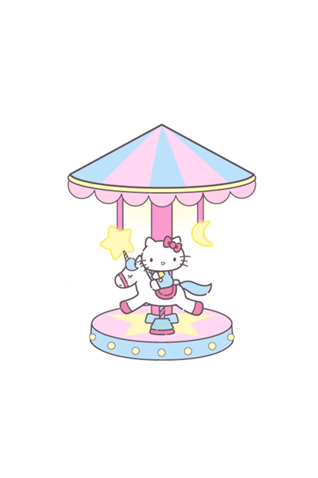 Hello Kitty Carousel Dekoratif Gece Lambası