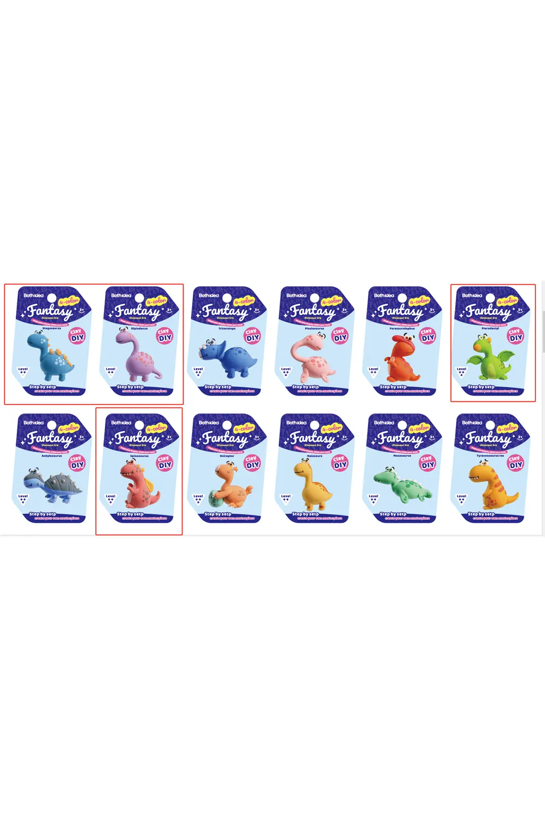 Miniso Lisanslı 4 Bölmeli Dinozor Oyun Hamuru Seti – Ultra Hafif ve Yaratıcı