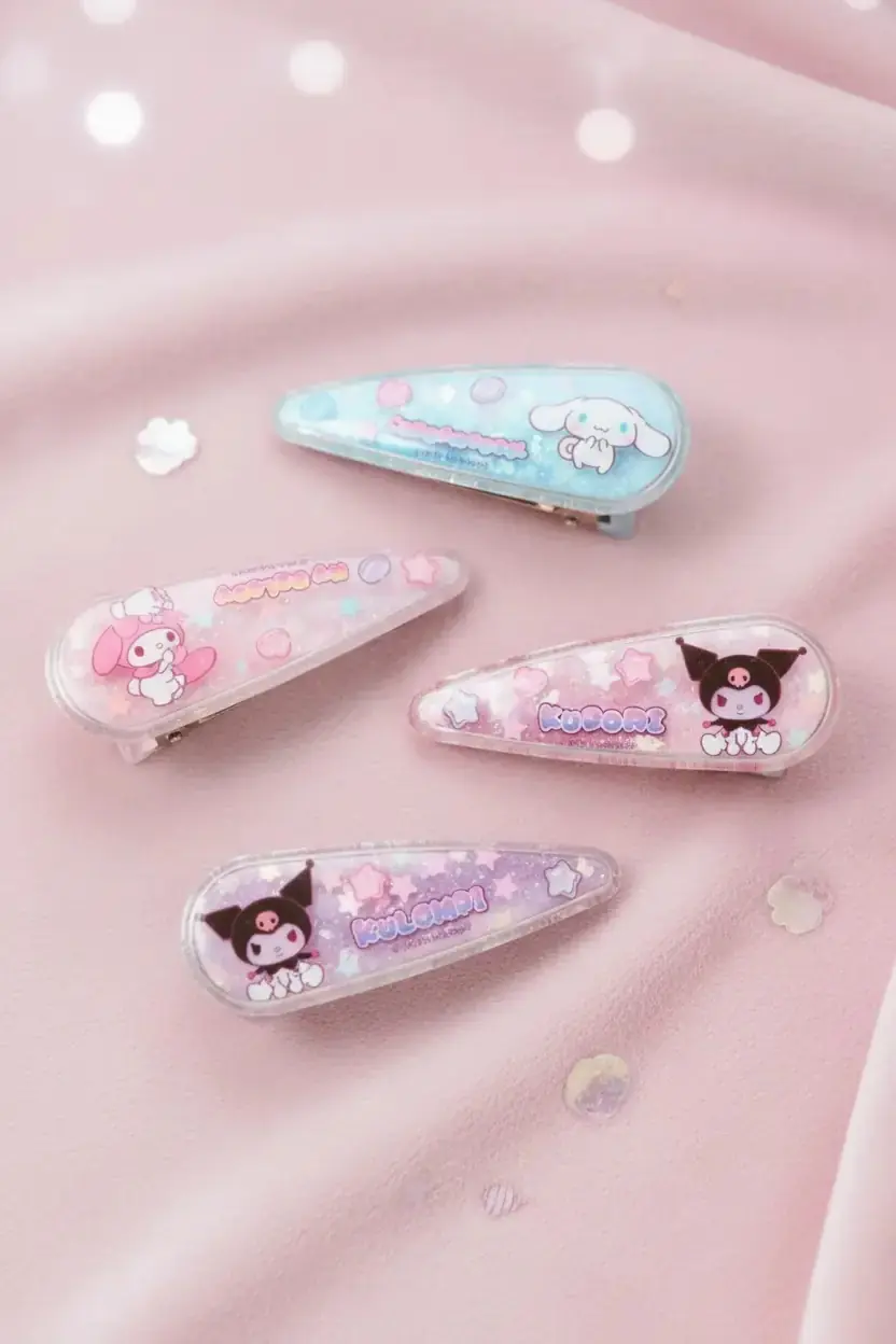 Sanrio Lisanslı Hello Kitty Ve Arkadaşları Tatlı Fabrika Saç Tokası – Renkli & Hafif Tasarım