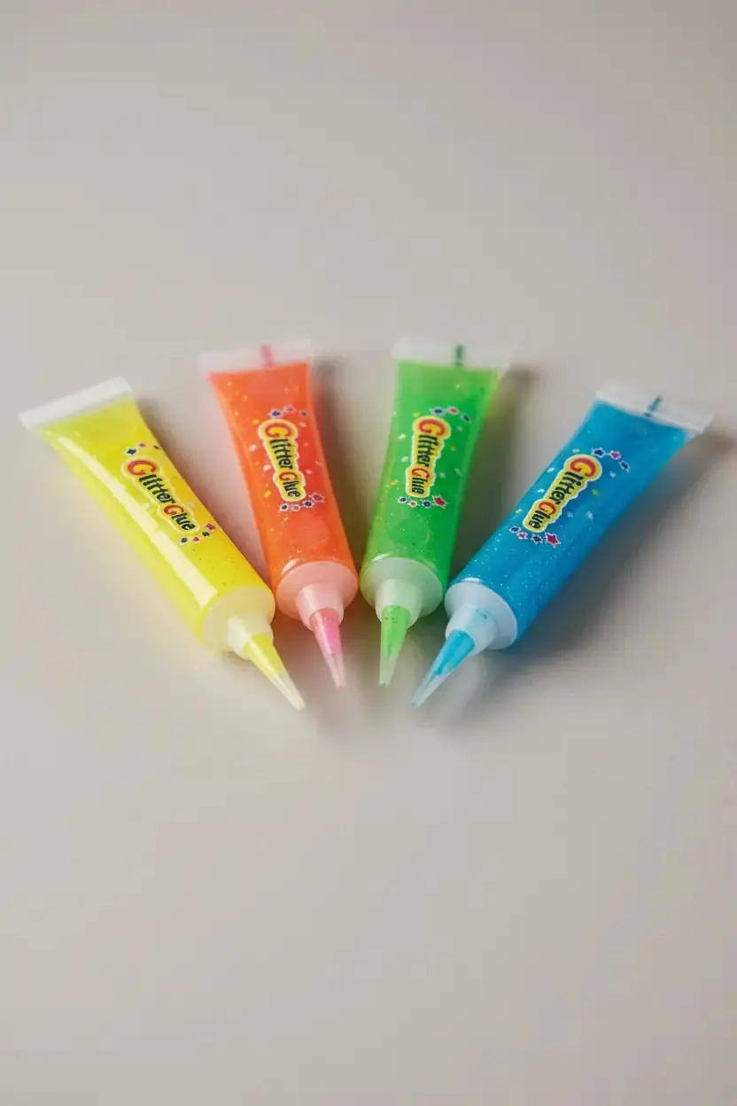 Amos Simli Yapıştırıcı Neon 5’li Blister Seti 10.5 ML – Dekorasyon İçin Parıltılı Süsleme Boyası