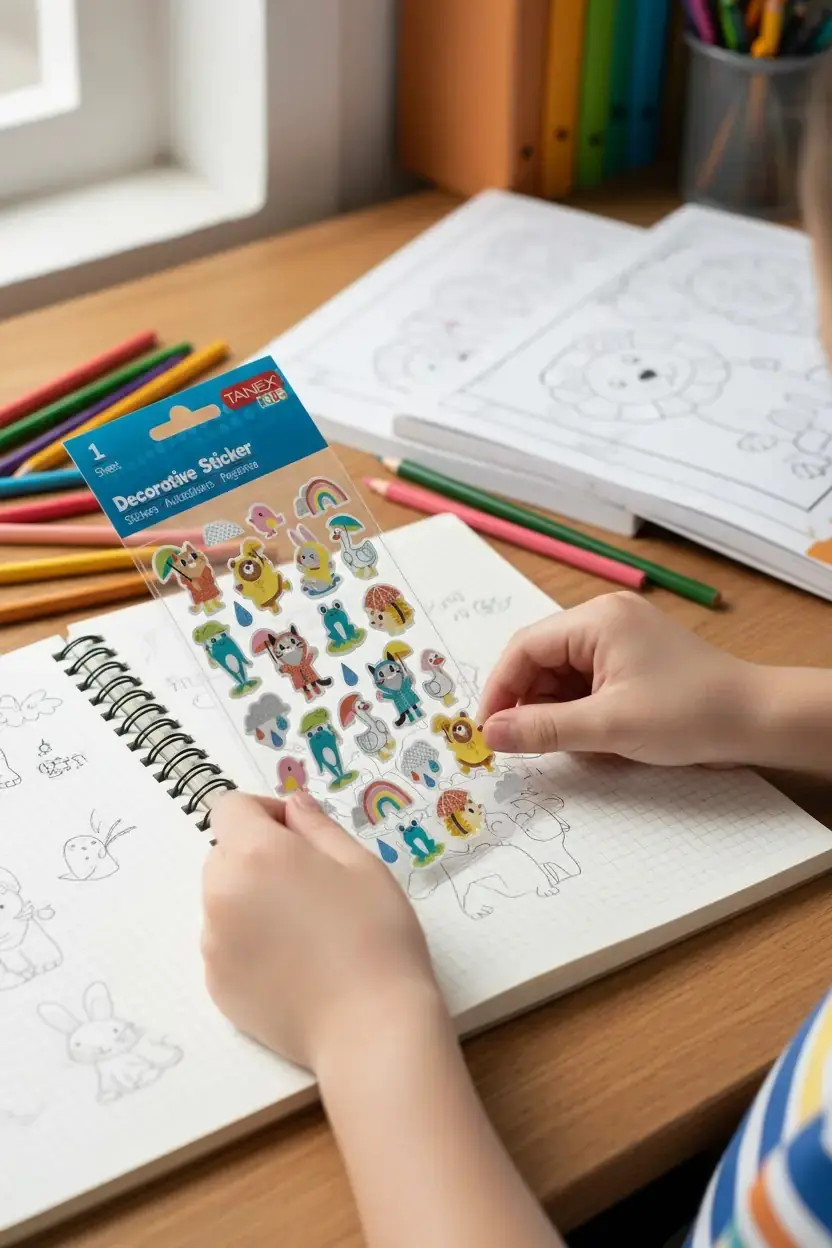 Tanex Sempatik Hayvan Serisi Sticker – Renkli ve Sevimli Tasarım
