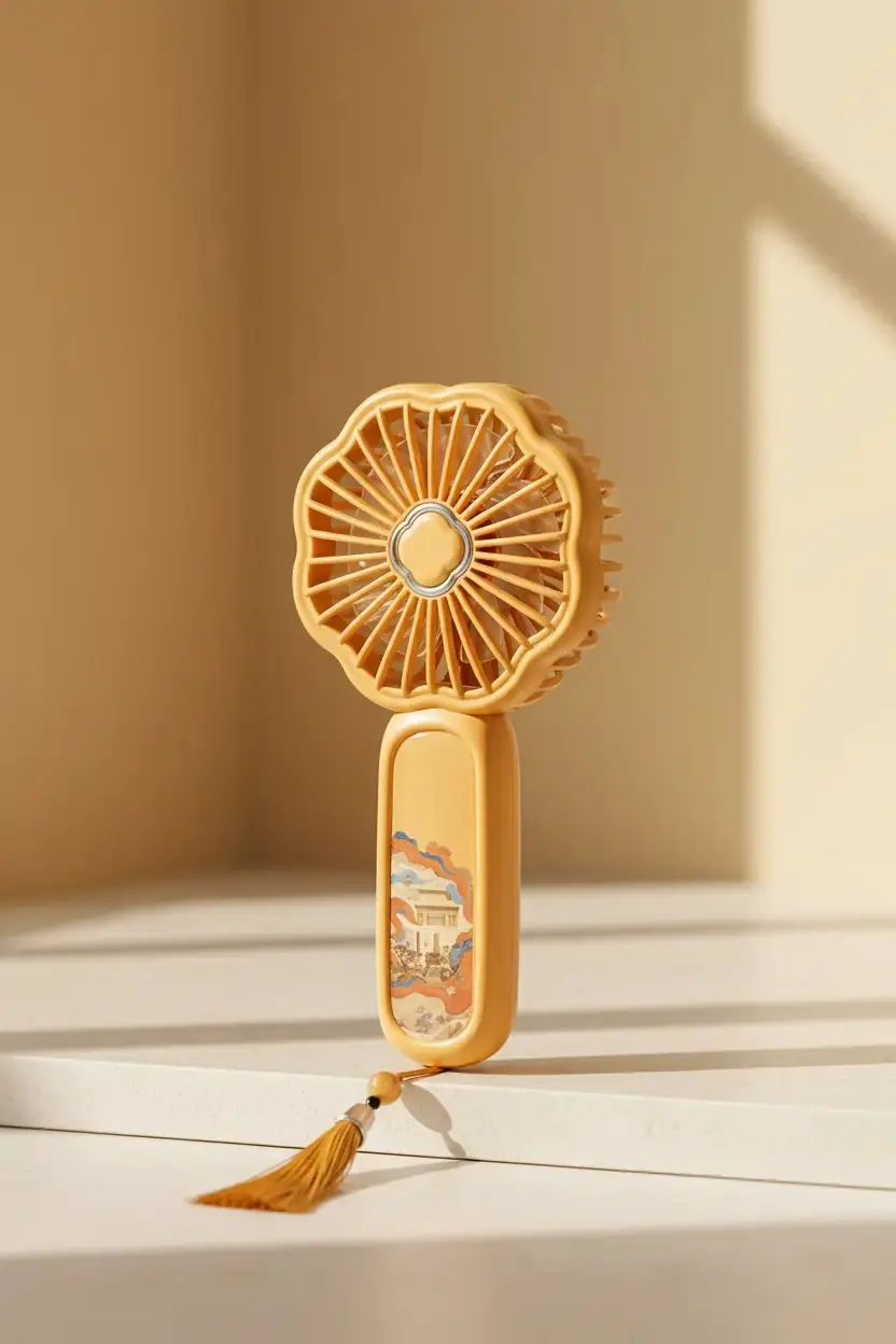 Miniso Lisanslı Dunhuang Serisi El Tipi Vantilatör – 3 Kademeli - Sarı