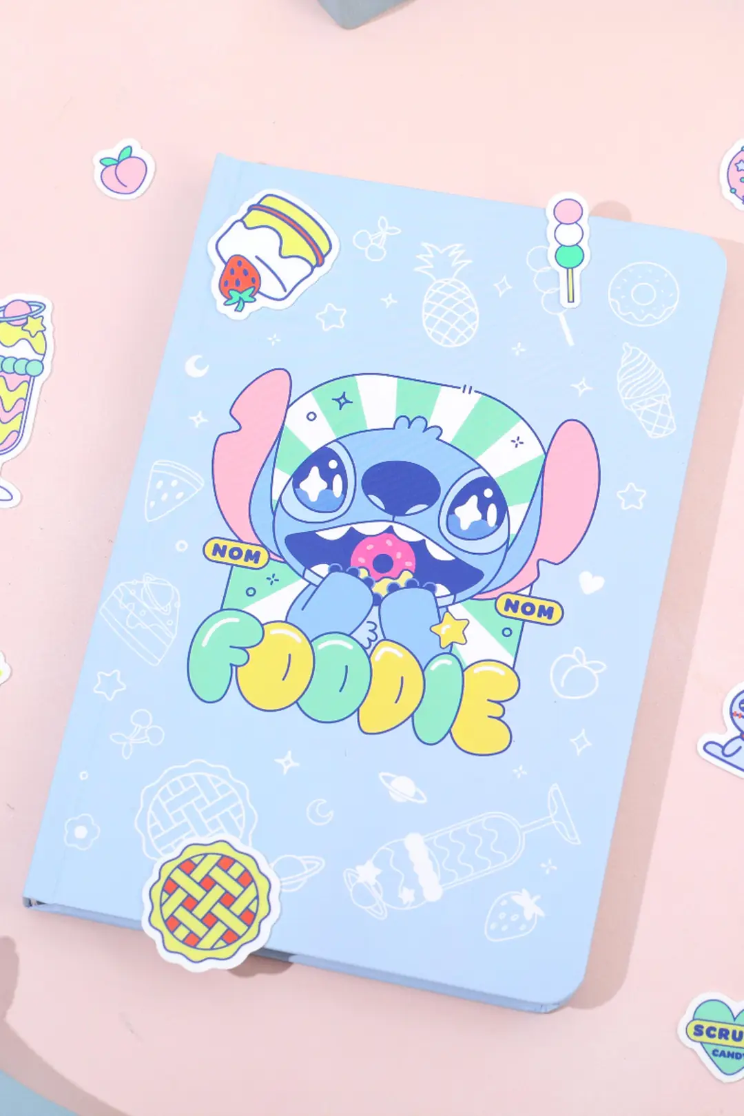 Disney Lilo & Stitch Lisanslı Foodie A5 Çizgili Sert Kapak Not Defteri – 80 Yaprak