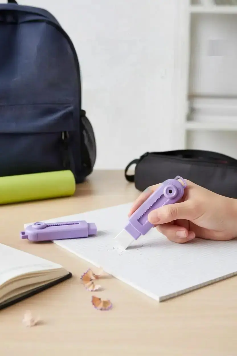 Miniso Lisanslı Basic Serisi Geri Çekilebilir Silgi – Pratik Mekanizmalı Kırtasiye Ürünü