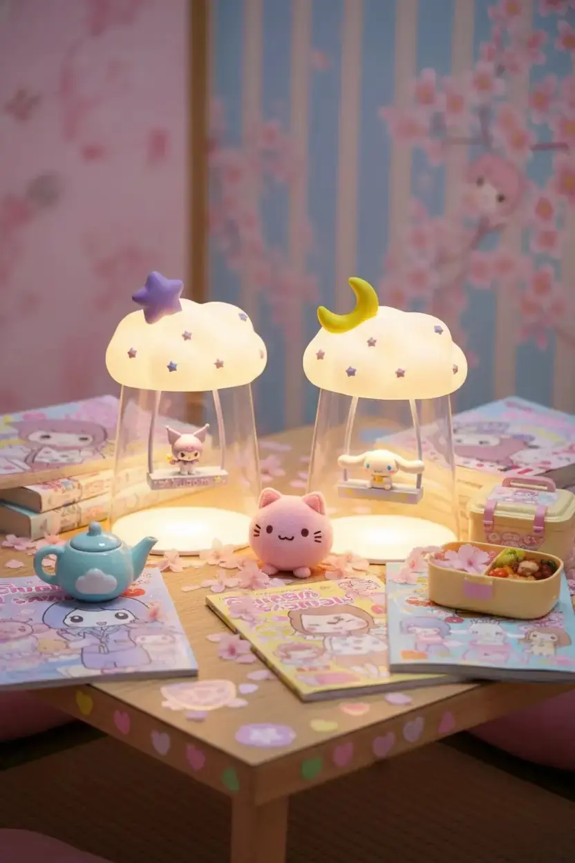 Sanrio Lisanslı Hello Kitty ve Arkadaşları LED Gece Lambası (Tek Adet)