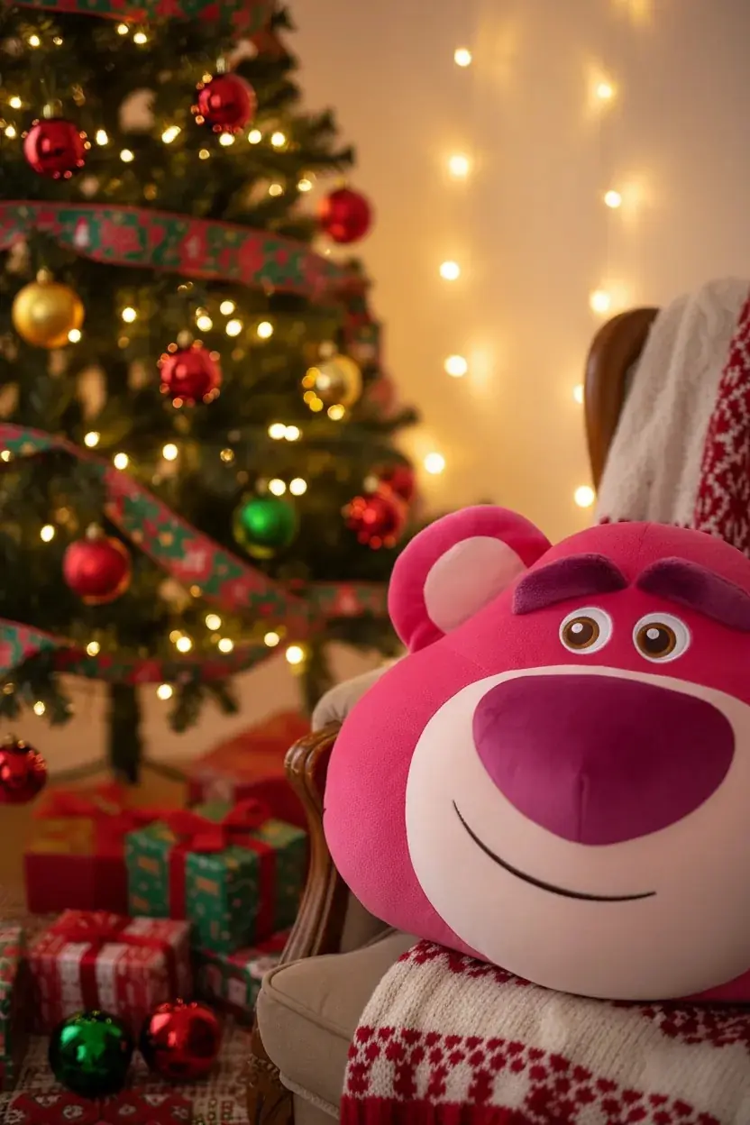 Disney Pixar Lotso Lisanslı Yastık 44 Cm – Baş Şeklinde Peluş Yastık