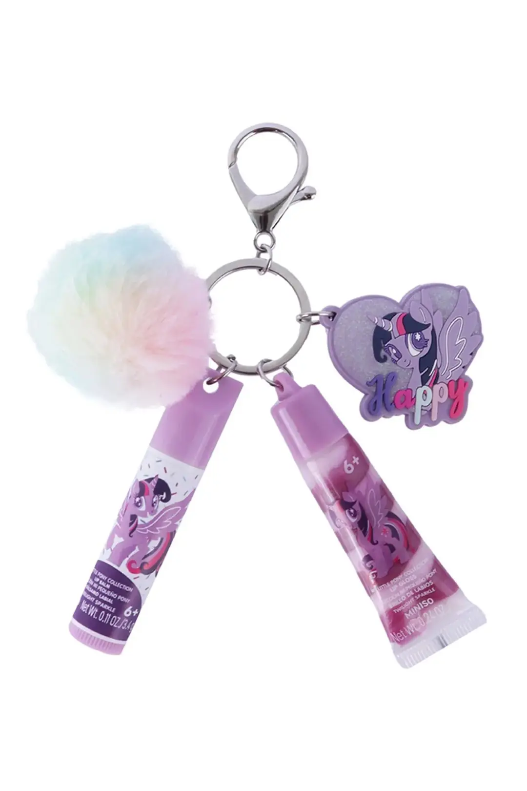 My Little Pony Lisanslı Ponpon Anahtarlıklı Dudak Bakım Seti – Nemlendirici Bakım