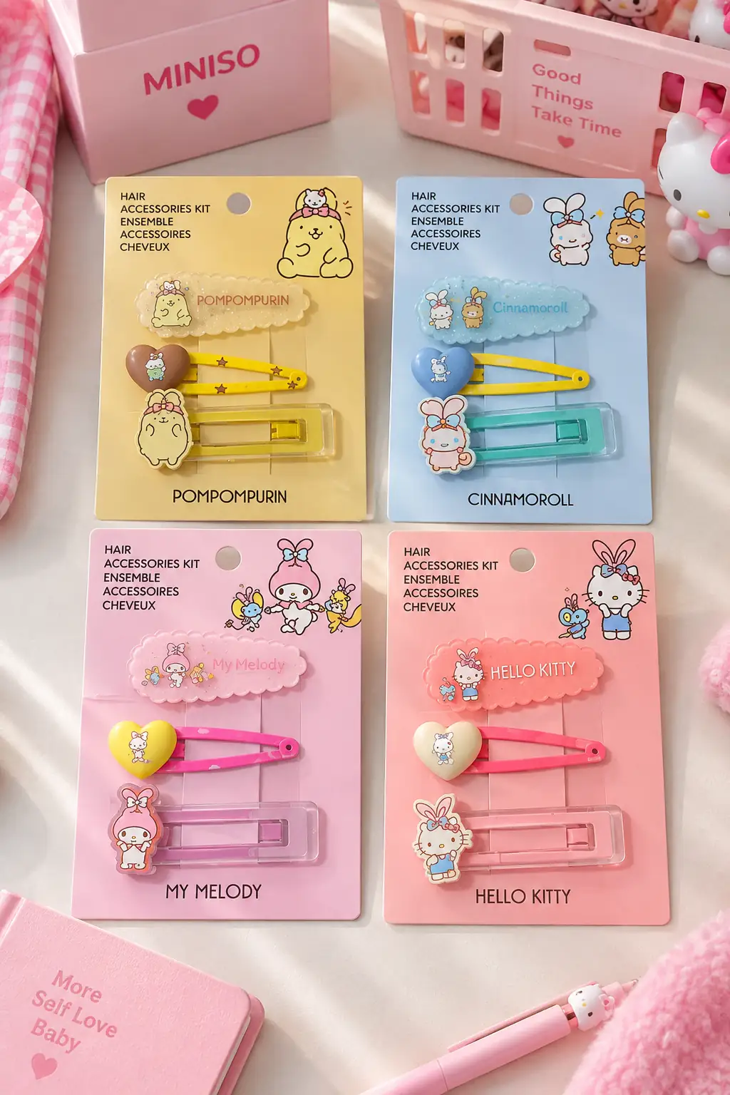 Hello Kitty Lisanslı Saç Tokası Seti (3 Adet) – Hafif & Pratik Saç Aksesuarı