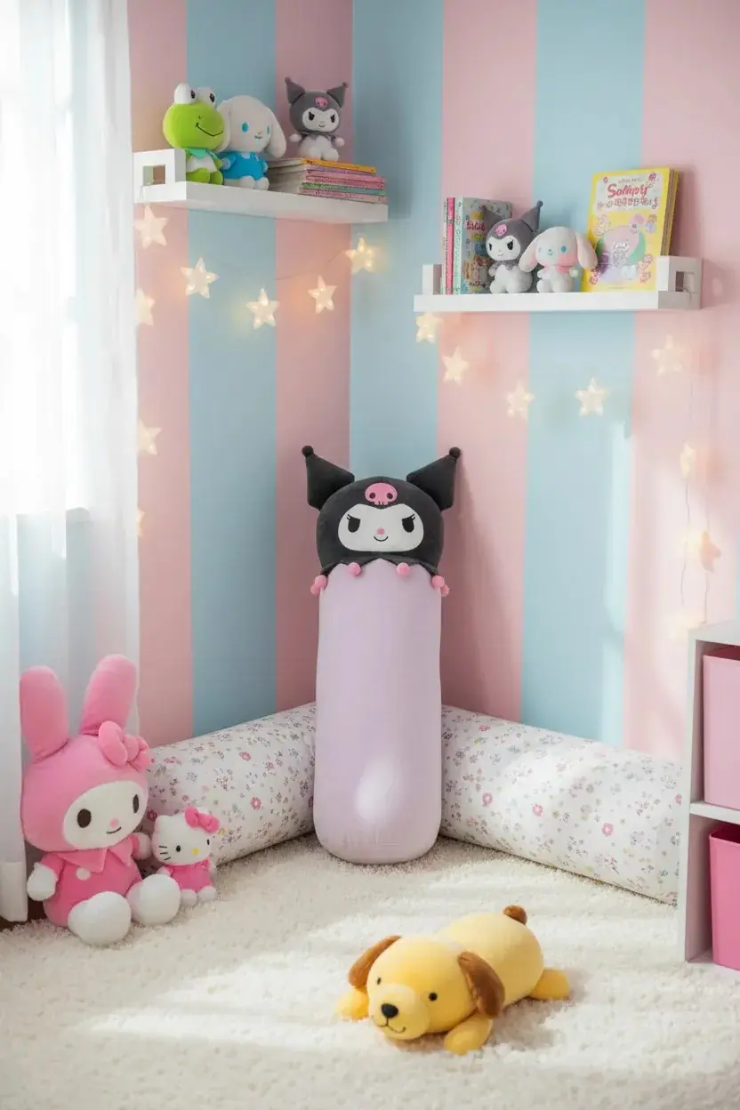 Sanrio Lisanslı Kuromi Minder 70 Cm – Uzun Yumuşak Dekoratif