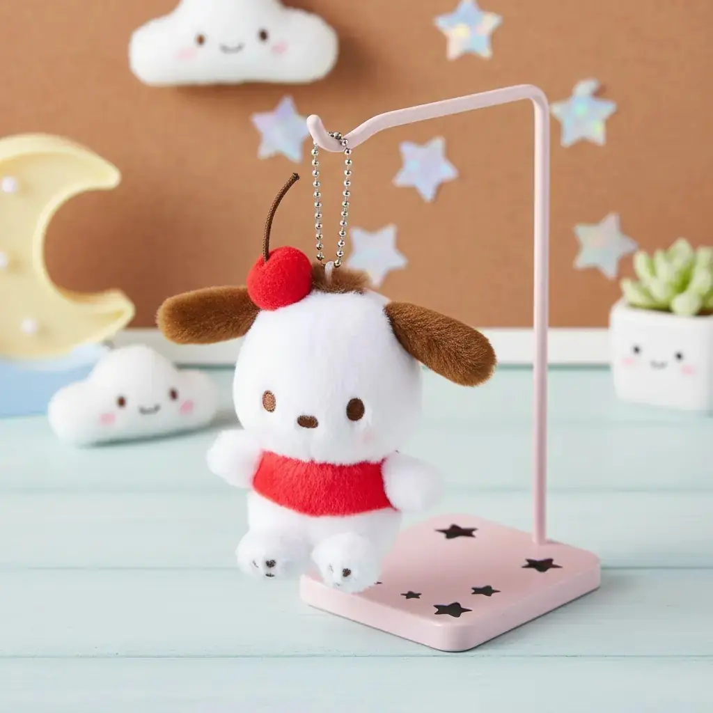 Sanrio Lisanslı Pochacco Peluş Anahtarlık 10 Cm – Kiraz Koleksiyonu Çanta Süsü
