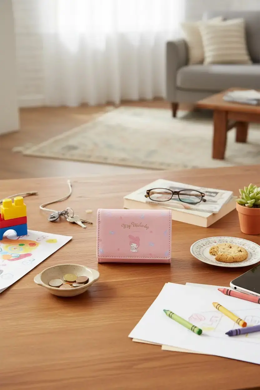 Sanrio Lisanslı My Melody Sevimli Kapaklı Bozuk Para Cüzdanı 11 Cm