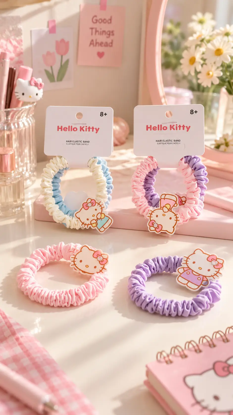 Sanrio Hello Kitty Lisanslı Saç Lastiği – Sevimli Figürlü – Esnek & Konforlu