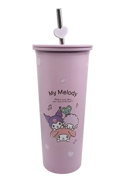 Sanrio Lisanslı Pipetli Paslanmaz Çelik Matara My Melody 800 ml