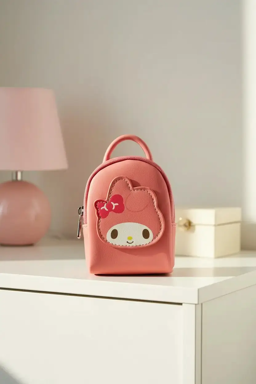 Sanrio Lisanslı My Melody Mini Bozuk Para Çantası Pembe 12 Cm