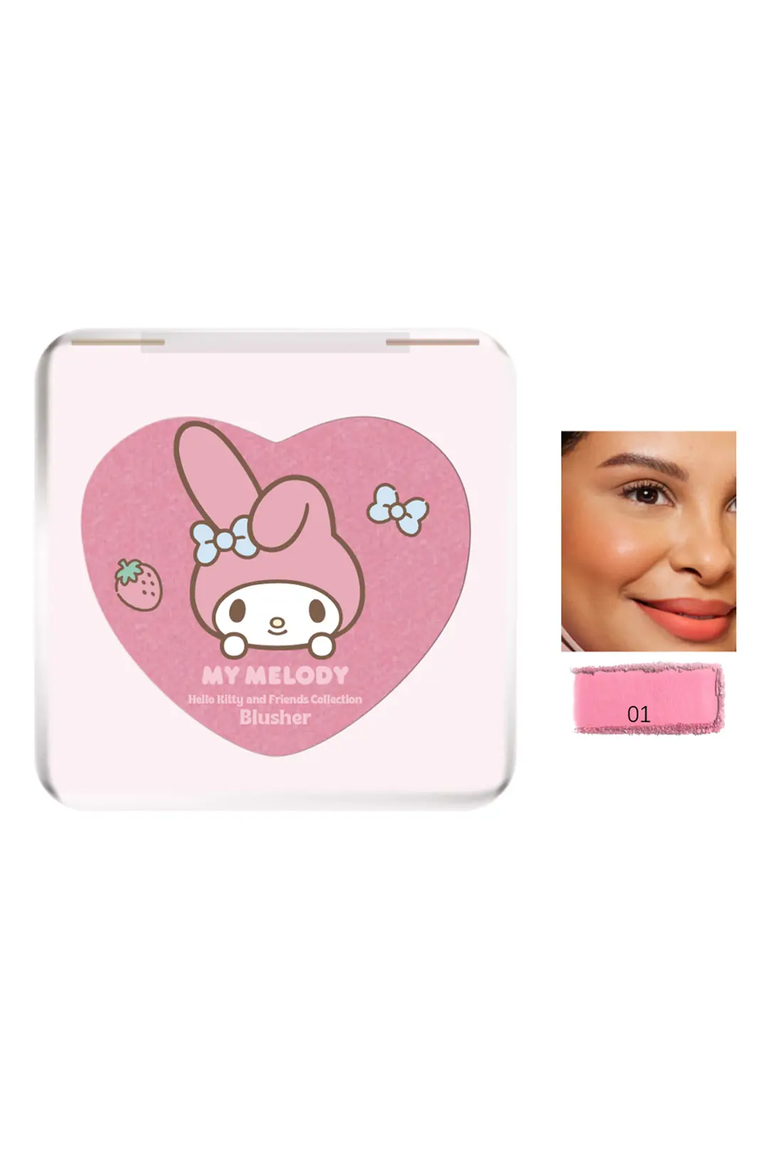 Sanrio Lisanslı My Melody Lisanslı Toz Allık – 01 Pembe