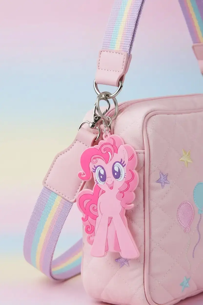 My Little Pony Lisanslı Pinkie Pie Anahtarlıklı Dudak Bakım Seti – Balm ve Parlatıcı