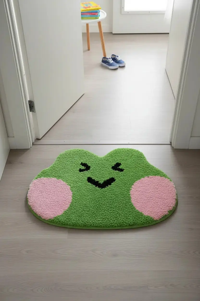 Miniso Lisanslı Minini Koleksiyonu Yumuşak Dokulu Shaggy Paspas – Çocuk Odası & Dekoratif
