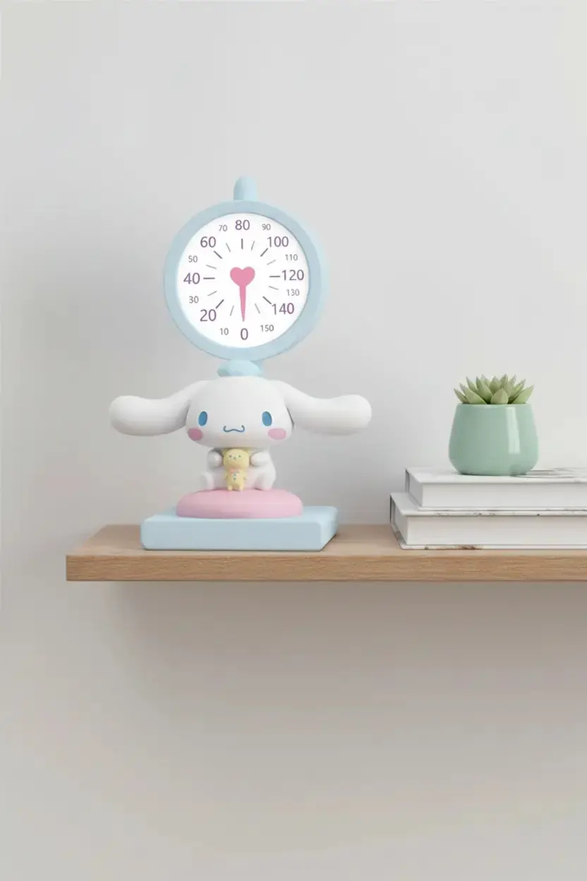 Sanrio Lisanslı Cinnamoroll LED Mini Gece Lambası – Pilli Dekoratif Masa Üstü Aydınlatma 8 Cm