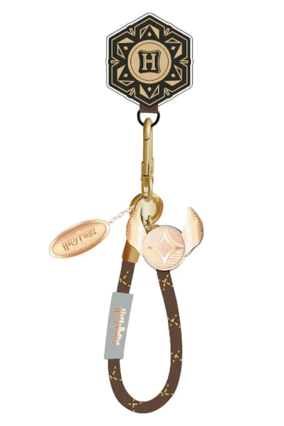 Harry Potter Lisanslı Golden Snitch Metal Rozetli Telefon İpi