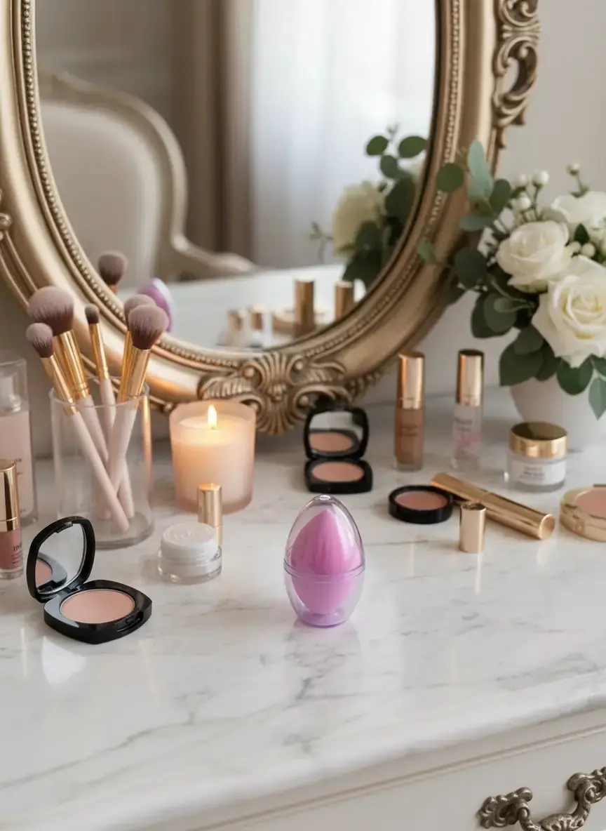 Miniso Lisanslı Yumurta Kapsüllü Makyaj Süngeri Mor – Pürüzsüz Uygulama Beauty Blender