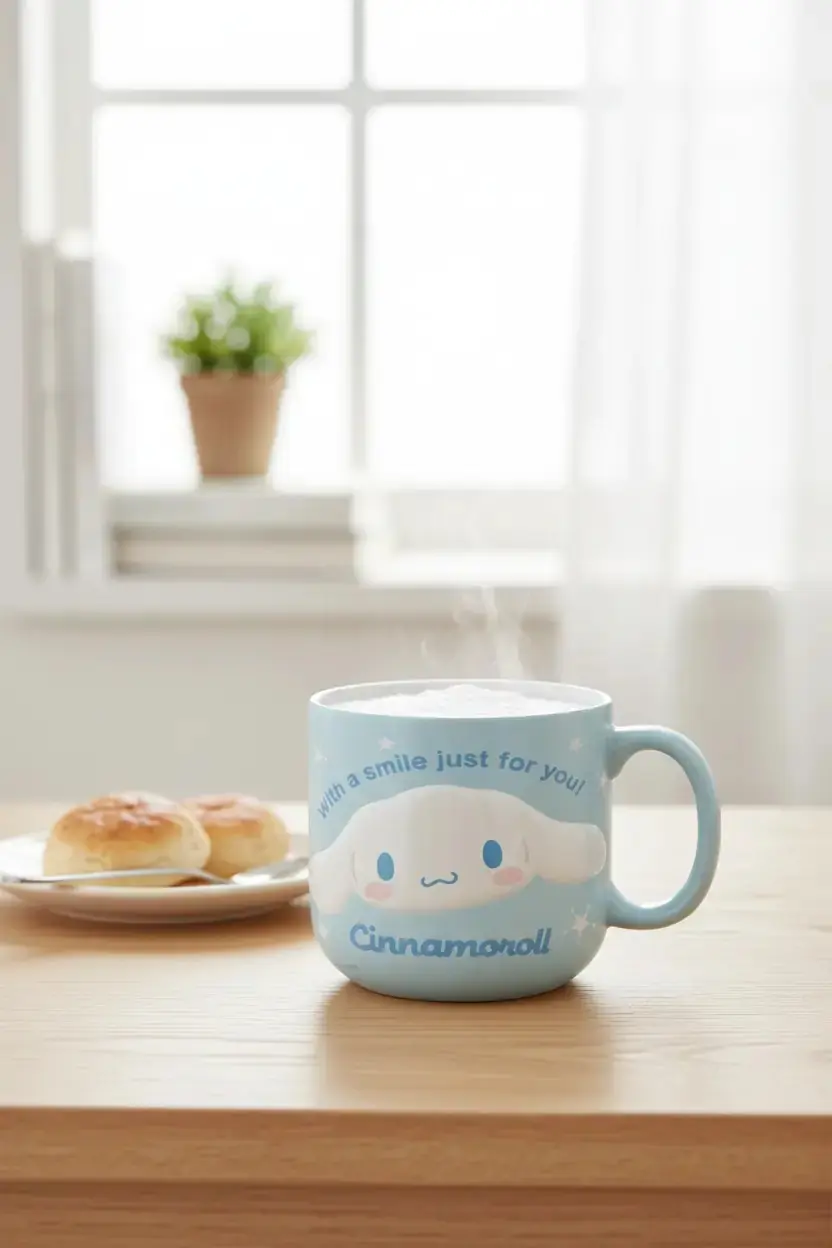 Sanrio Lisanslı Cinnamoroll Kabartmalı Seramik Kupa