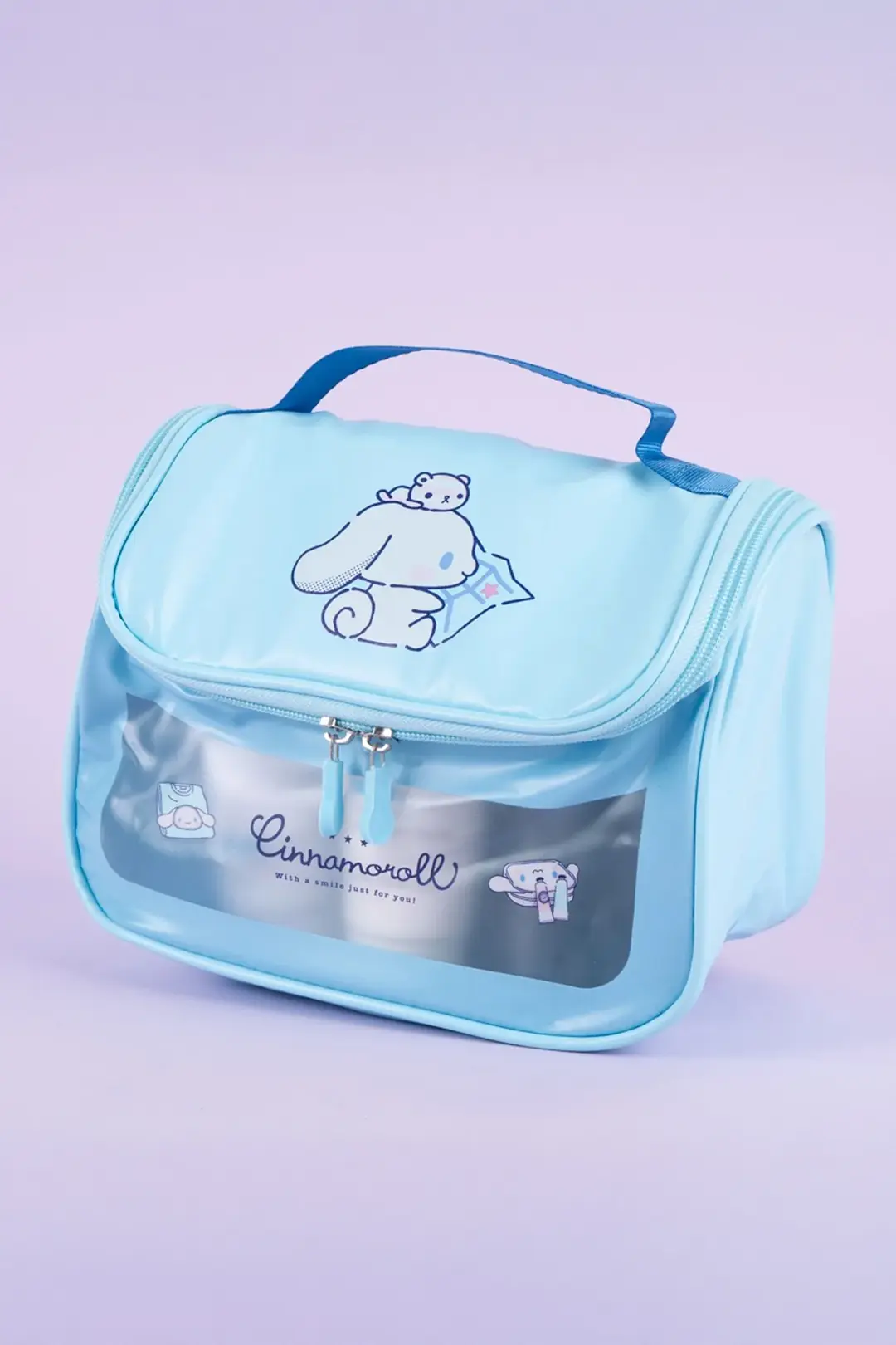 Sanrio Lisanslı Cinnamoroll Makyaj Seyahat Çantası - Geniş İç Hacimli Fermuarlı Kozmetik Düzenleyici