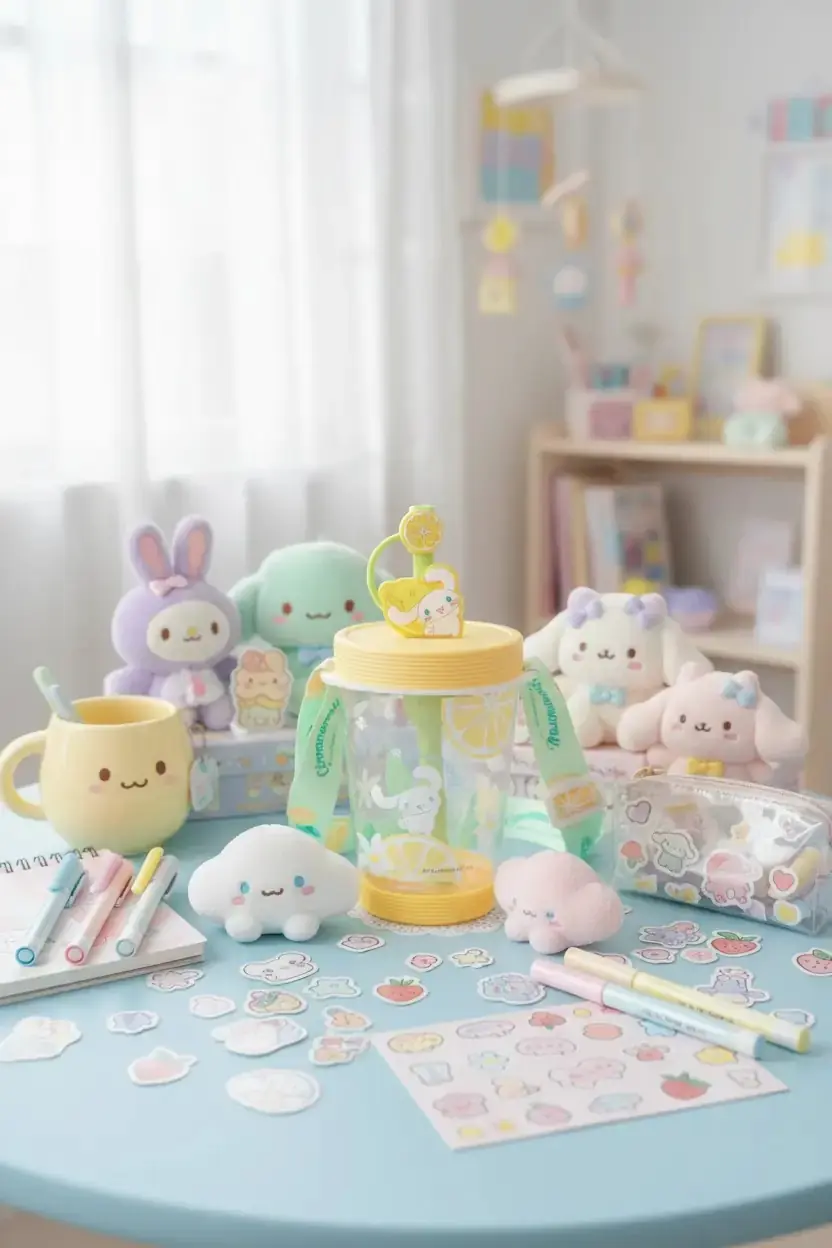 Sanrio Lisanslı Sızdırmaz Kapaklı Pipetli Plastik Bardak Cinnamoroll 535 ml