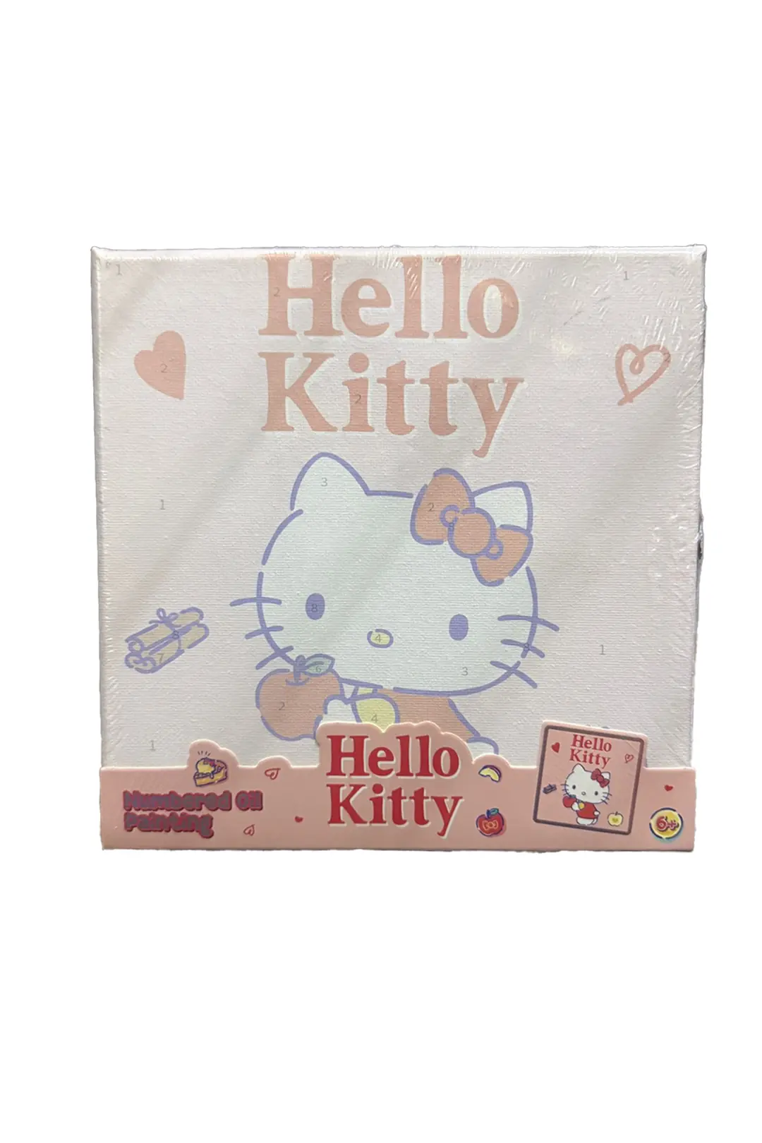 Sanrio Lisanslı Hello Kitty ve Arkadaşları Numaralı Yağlıboya Tablo Seti – Çam Çerçeveli Tuval ve Akrilik Boya İçerikli Hobi Seti 20x20 Cm