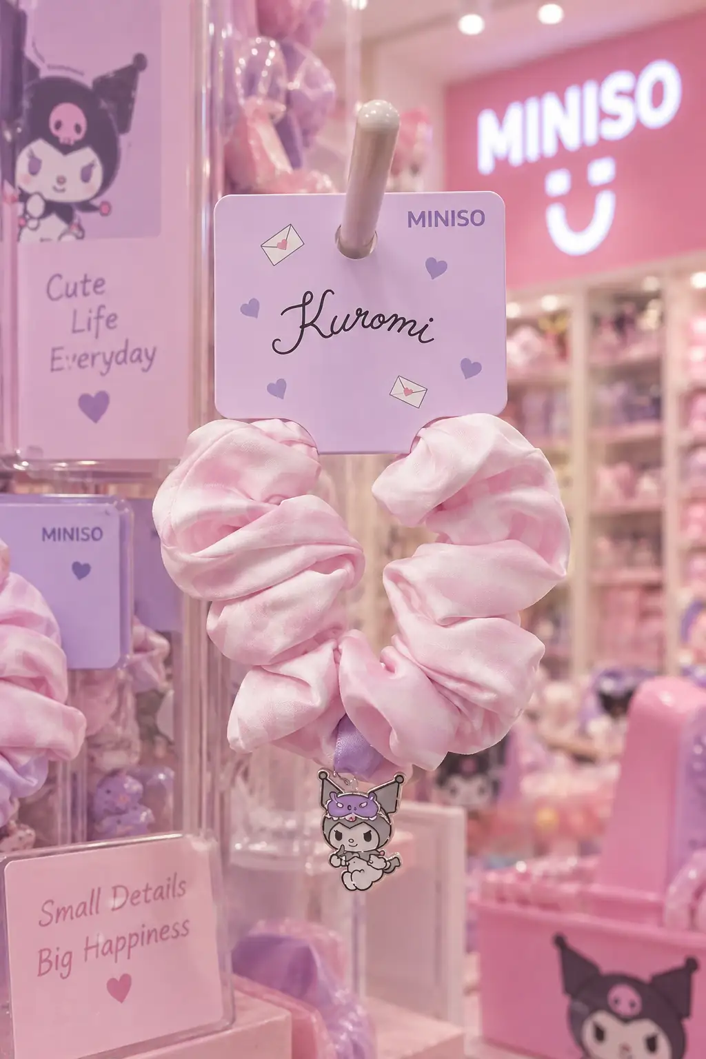 Sanrio Lisanslı Kuromi Saç Lastiği – Pembe Detaylı Şık Aksesuar