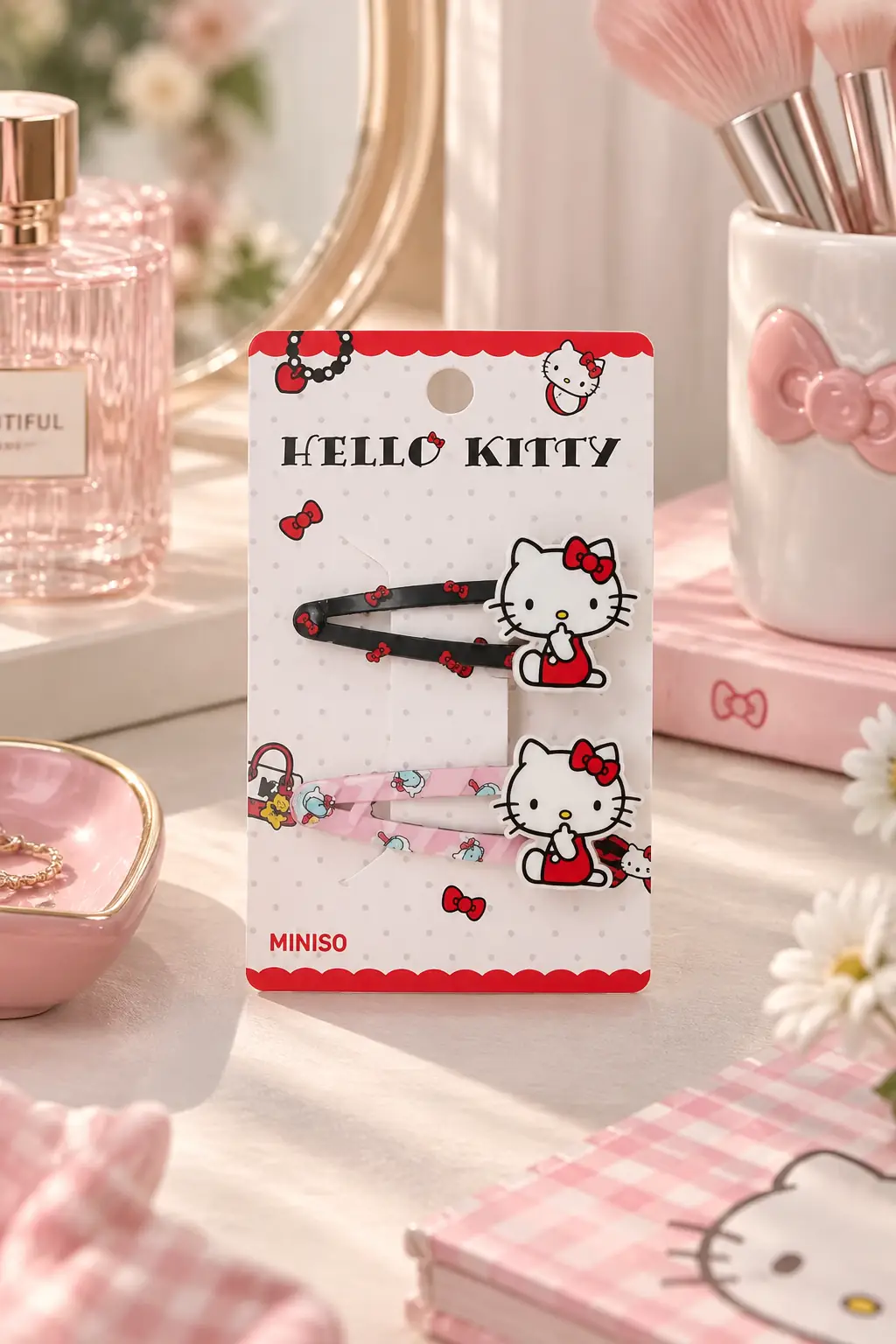 Sanrio Lisanslı Hello Kitty Saç Tokası Seti 2 Adet Şık Ve Konforlu Aksesuar