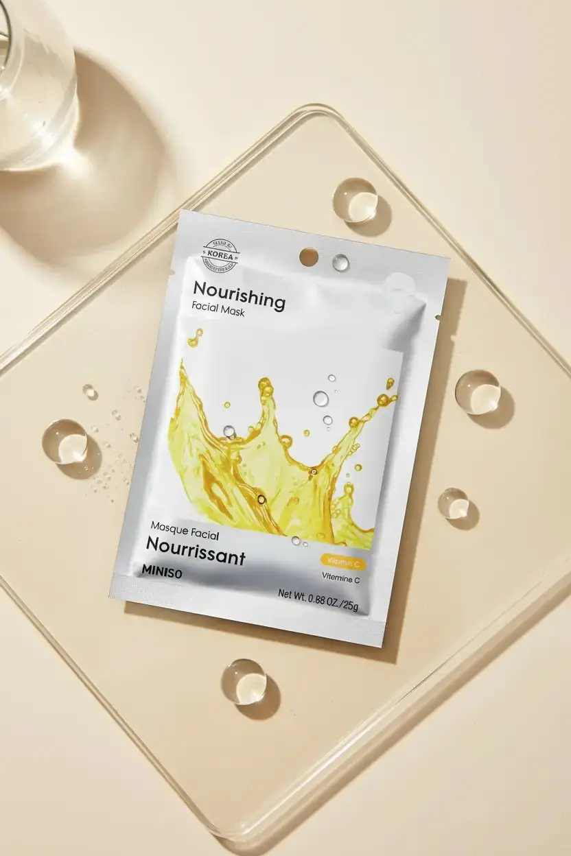 Miniso Lisanslı Besleyici Yüz Maskesi – C Vitamini Temalı Kağıt Maske