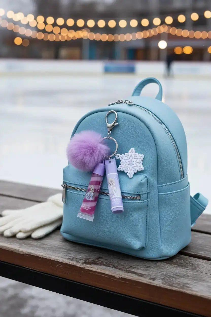 Disney Frozen Lisanslı Ponpon Anahtarlıklı Dudak Bakım Seti