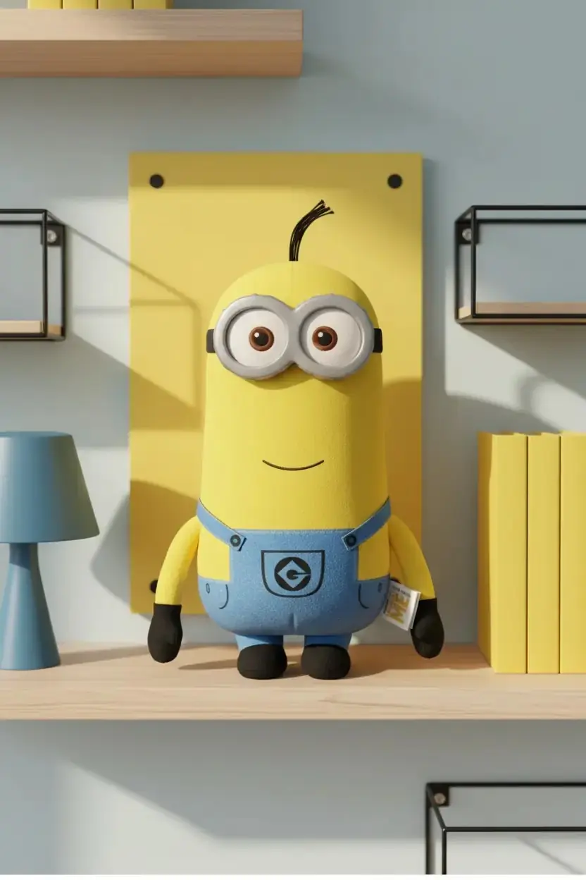 Miniso Lisanslı Minions Koleksiyonu 10 İnç Kevin Peluş Oyuncak – İkonik Tulumlu Model
