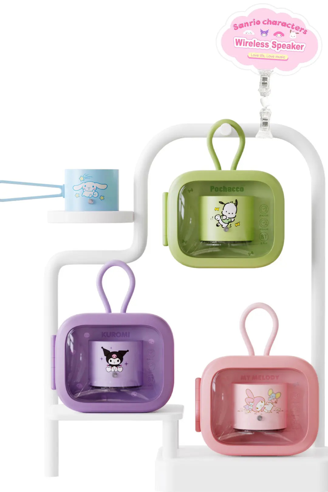 Sanrio Lisanslı Pochacco Taşınabilir Metal Kablosuz Hoparlör
