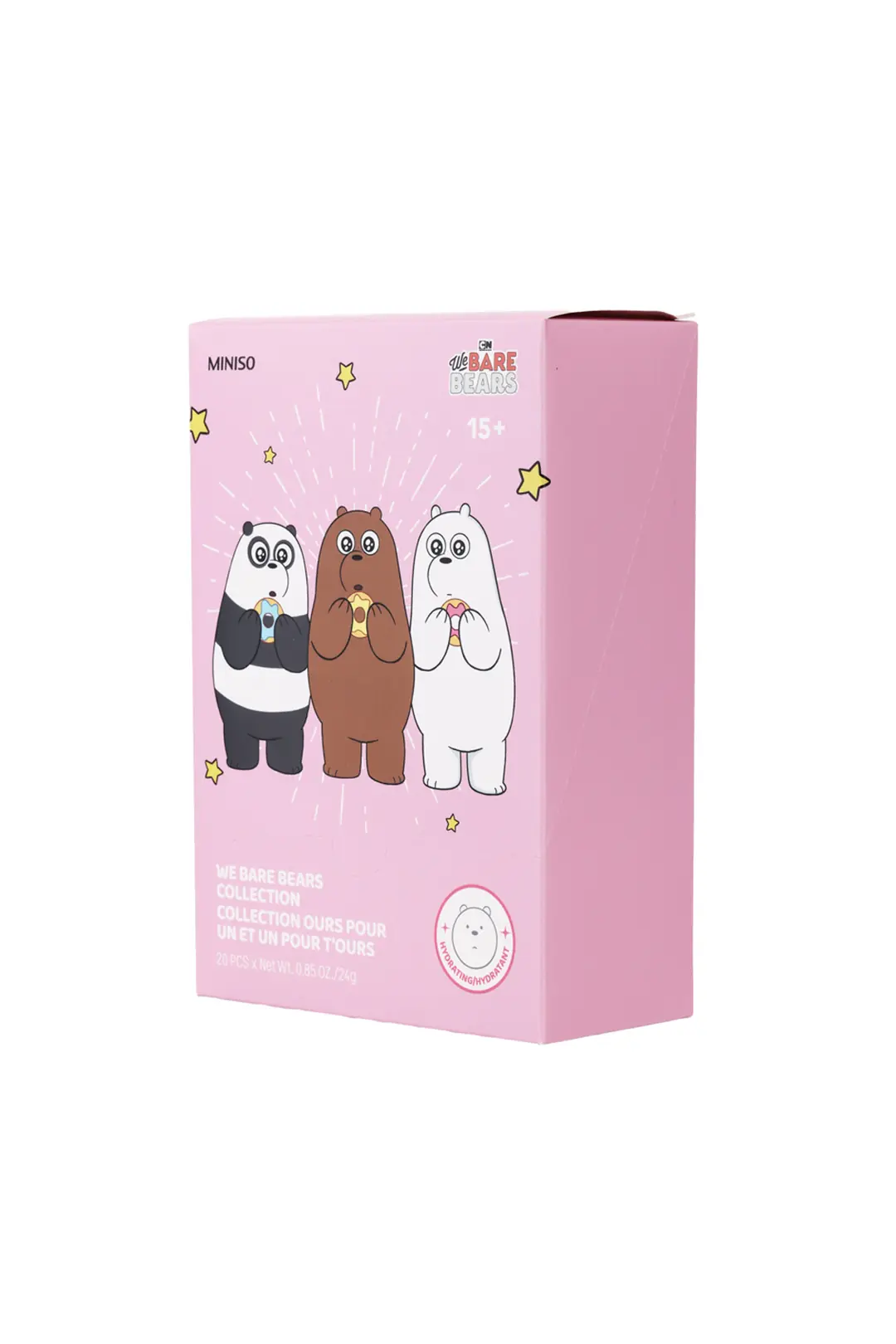 We Bare Bears Lisanslı Çilek Özlü Meyveli Nemlendirici Kağıt Maske Panda Serisi