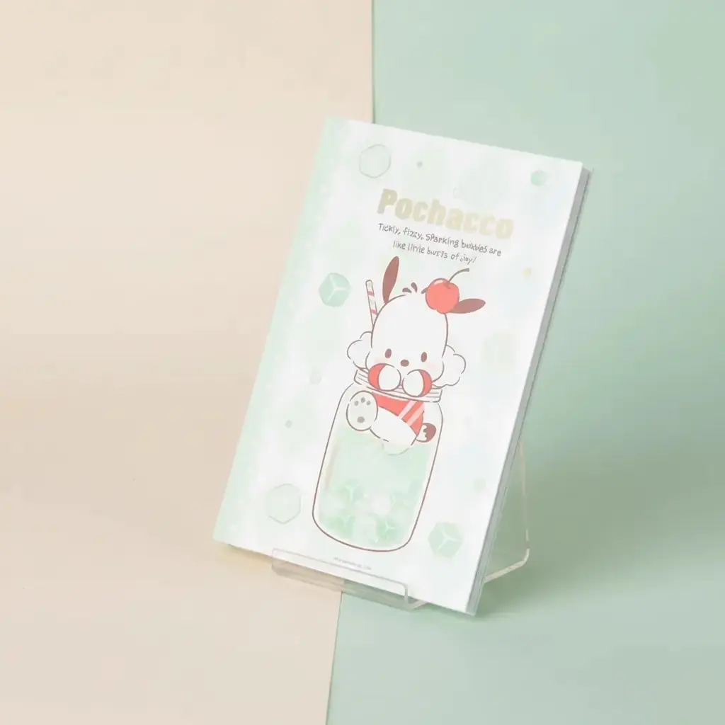 Sanrio Lisanslı Pochacco Renkli Yaz Serisi EVA Kapaklı Çizgili Not Defteri – A5 Boyut 104 Sayfa