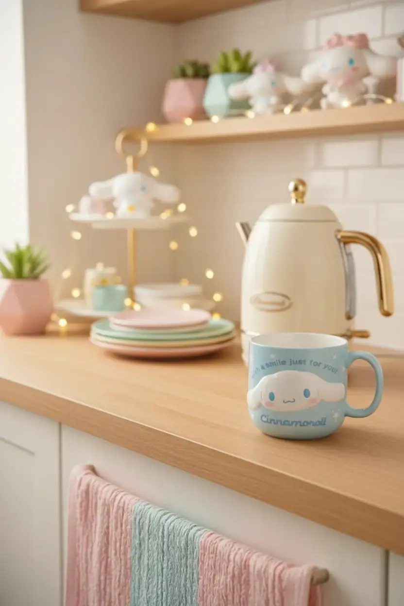Sanrio Lisanslı Cinnamoroll Kabartmalı Seramik Kupa
